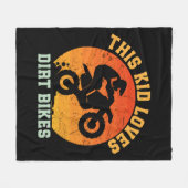 Kids Funny Dirt Bike Fleecedecke (Vorderseite (Horizontal))