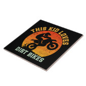 Kids Funny Dirt Bike Fliese (Seite)