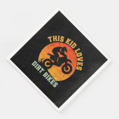 Kids Funny Dirt Bike Serviette (Ecke)