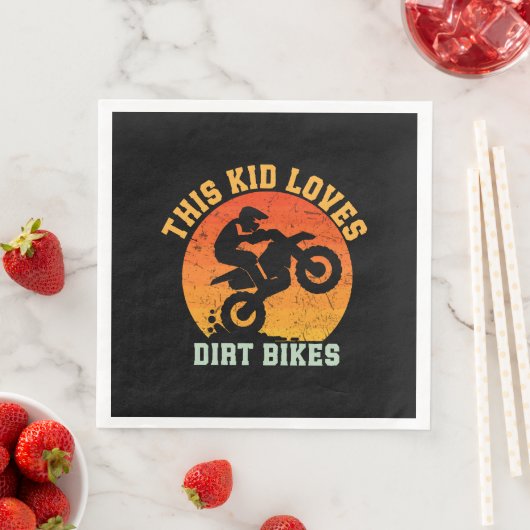 Kids Funny Dirt Bike Serviette (Beispiel)