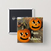 Kids Funny Halloween Country Pumpkins Button (Vorne & Hinten)