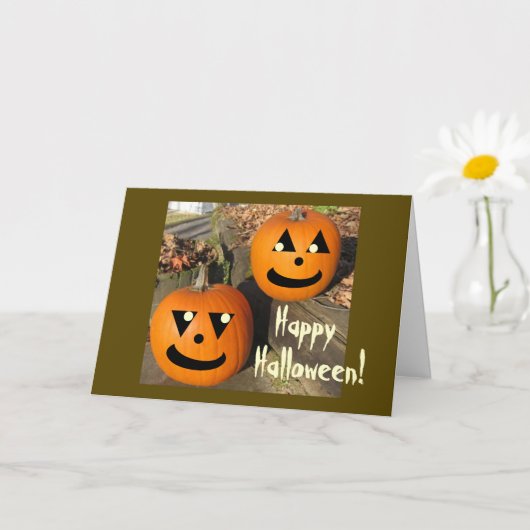 Kids Funny Halloween Country Pumpkins Karte (Kleine Pflanze)