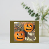 Kids Funny Halloween Country Pumpkins Postkarte (Stehend Vorderseite)