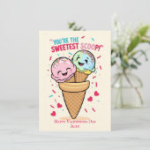 Kids Funny niedlich Valentinstag Feiertagskarte (Stehend Vorderseite)