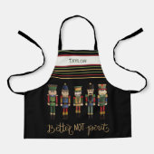 Kid's Funny Nutcracker Personalisierter Name Weihn Schürze (Vorderseite)