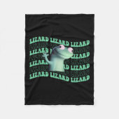 Kids Funny Weidcore Animal Groovy Lizard Lizard L Fleecedecke (Vorderseite)