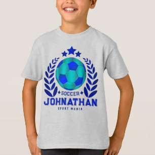 Kids Fußball Custom Name Geburtstagsgeschenke fü T-Shirt
