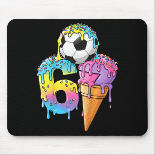 Kids Fußball Drip Eiscreme Nummer 67 Jungen Fußbal Mousepad