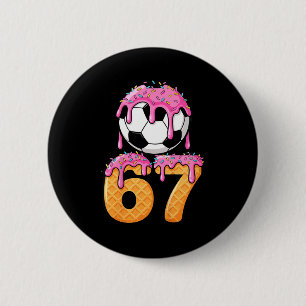 Kids Fußball Drip Nummer 67 Jungen Fußballspieler Button