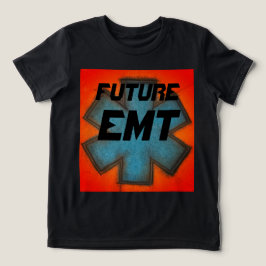 Kids Future EMT roter und blauer Star des Lebens Tri-Blend Shirt