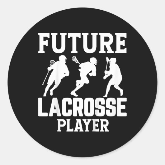Kids Future Lacrosse Player Kids Runder Aufkleber (Vorderseite)