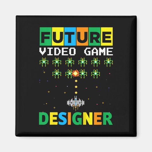 Kids Future Video Game Developer Kinderspiel Magnet (Vorne)
