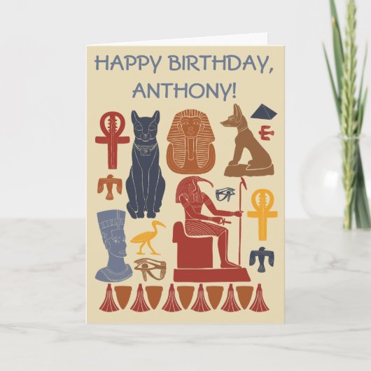 Kids Games and Activities Egypt Themed Birthday Karte (Vorderseite)