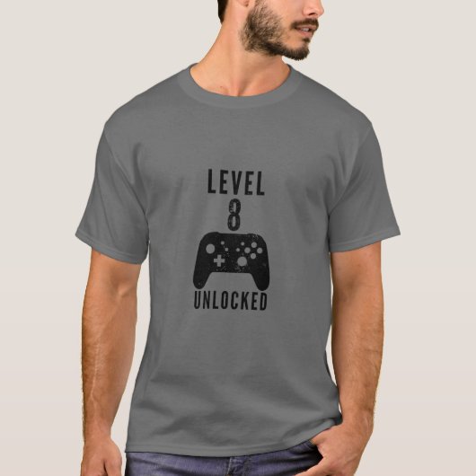 Kids Gaming Controller Design Stufe 8 entsperrt 8. T-Shirt (Vorderseite)
