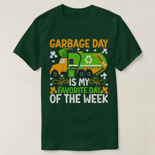 Kids Garbage Day Garbage Truck Costume For Boys To T-Shirt (Design vorne)