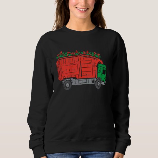 Kids Garbage Truck Xmas Toddler Boys Christmas Kid Sweatshirt (Vorderseite)