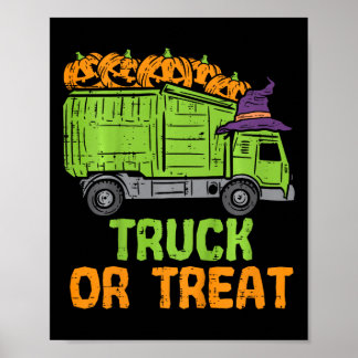Kids Garge Truck Pumpkins Kleinkind Poster