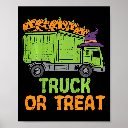 Kids Garge Truck Pumpkins Kleinkind Poster (Vorne)