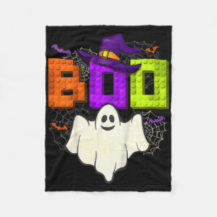Kids Gebäude Bricks Boo Halloween Ghost Hexe Gro Fleecedecke