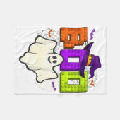 Kids Gebäude Bricks Boo Halloween Ghost Hexe Gro Fleecedecke (Vorderseite (Horizontal))