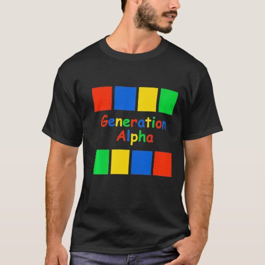 Kids Generation Alpha farbige Blöcke Premium T-Shirt (Vorderseite)