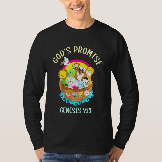 Kids Genesis 913 Gods Versprechen Rainbow Bible Ju T-Shirt (Vorderseite)