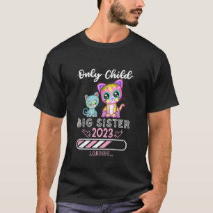 Kids Geschwister große Schwester 2023 süße Katze 2 T-Shirt