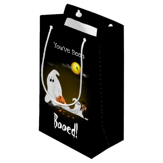 Kids Ghost Halloween Bootbeutel Kleine Geschenktüte (Vorderseite Schrägansicht)