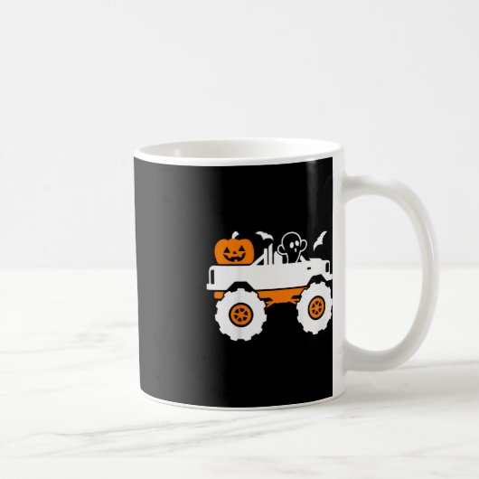 Kids Ghost Pumpkin Riding Monster Lazy Hallo Kaffeetasse (Rechts)