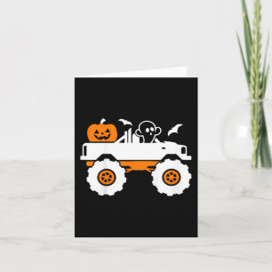 Kids Ghost Pumpkin Riding Monster Lazy Hallo Karte
