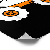 Kids Ghost Pumpkin Riding Monster Lazy Hallo Poster (Ecke)