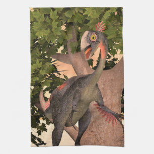 Kids Gigantoraptor Dinosaur-Abenteuer-Kunst Küchentuch