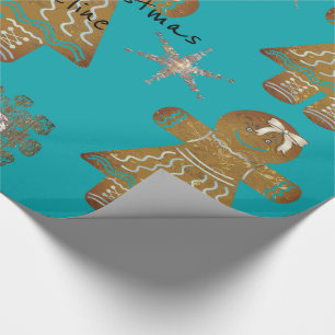 Kids Gingerbread Girly Monogram oder Message Geschenkpapier