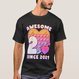 Kids Girl 2. Geburtstag Phantastisch Seit 2021 Pop T-Shirt