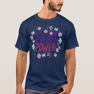Kids Girl Power Floral Feminist Baby Girl Feminist T-Shirt