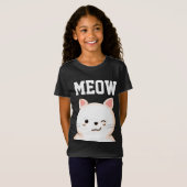 KIDS GIRLS CAT MEOW T - Shirt T-Shirts (Vorne ganz)