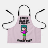 KIDS GIRLS SASSY CLASSY SMART ASSY RETRO SCHÜRZE (Vorderseite)