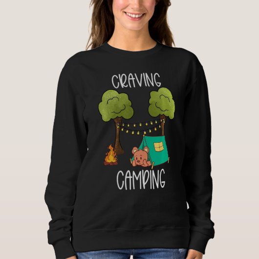 Kids Glamping Gear Zelt Camping Bären Camper Strin Sweatshirt (Vorderseite)