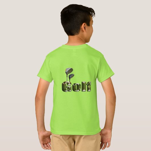Kids Golf Clubs und Dimensions Logo Tshirt, T-Shirt (Schwarz voll)