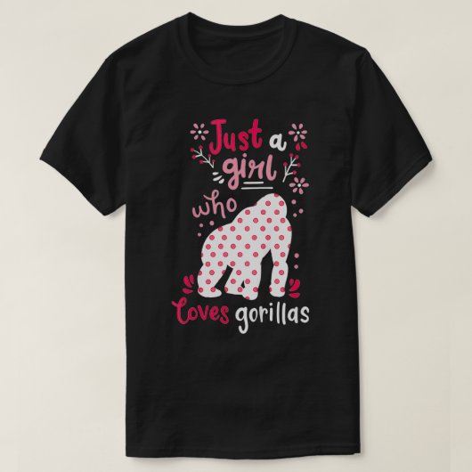 Kids Gorilla Nur ein Girl Gorillas Geschenk T-Shirt (Design vorne)