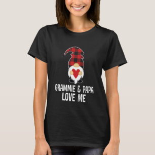 Kids Grammie und Papa lieben mich Enkelkind Gnom T-Shirt
