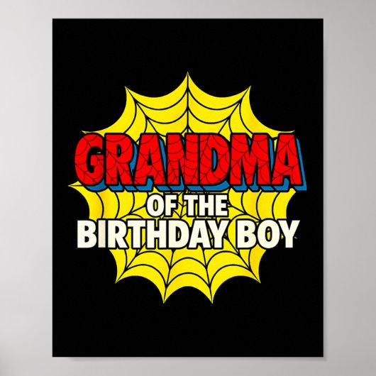 Kids Grandma Of The Birthday Boy Sder Theme Party  Poster (Vorne)