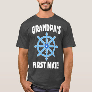 Kids Grandpas First Mate Grandson Segeln T-Shirt