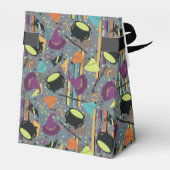 Kids Gray Retro Witchy Halloween Geburtstag Geschenkschachtel (Rückseite)