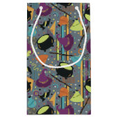 Kids Gray Retro Witchy Halloween Geburtstag Kleine Geschenktüte (Rückseite)