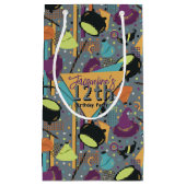 Kids Gray Retro Witchy Halloween Geburtstag Kleine Geschenktüte (Vorderseite)