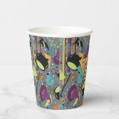 Kids Gray Retro Witchy Halloween Geburtstag Pappbecher (Rechts)