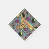 Kids Gray Retro Witchy Halloween Geburtstag Serviette (Ecke)