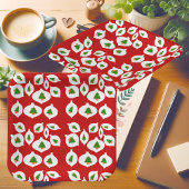 Kids Green Christmas Tree Ornament Red Party Fun Pappteller