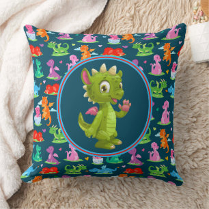 Kids Green Dragon Kissen